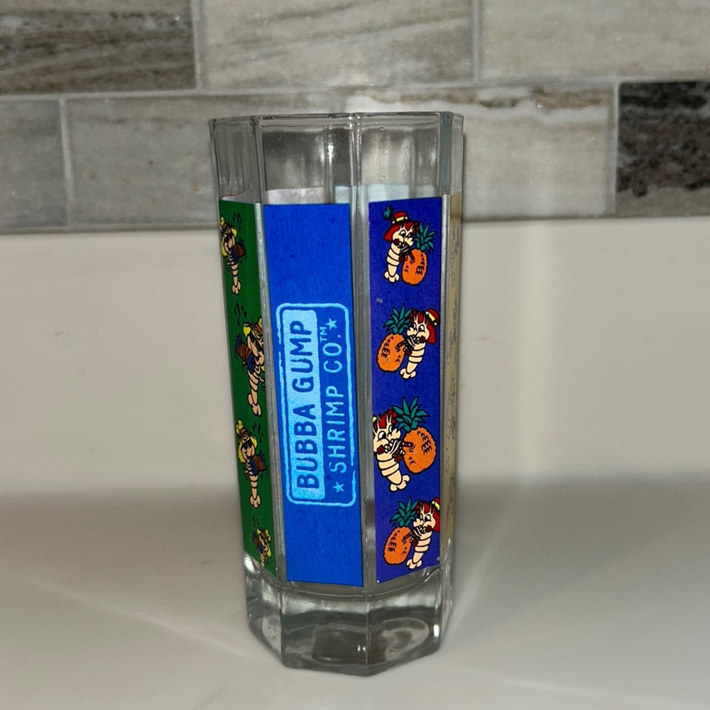 Vintage Bubba Gump Graphic Rectangular Glass